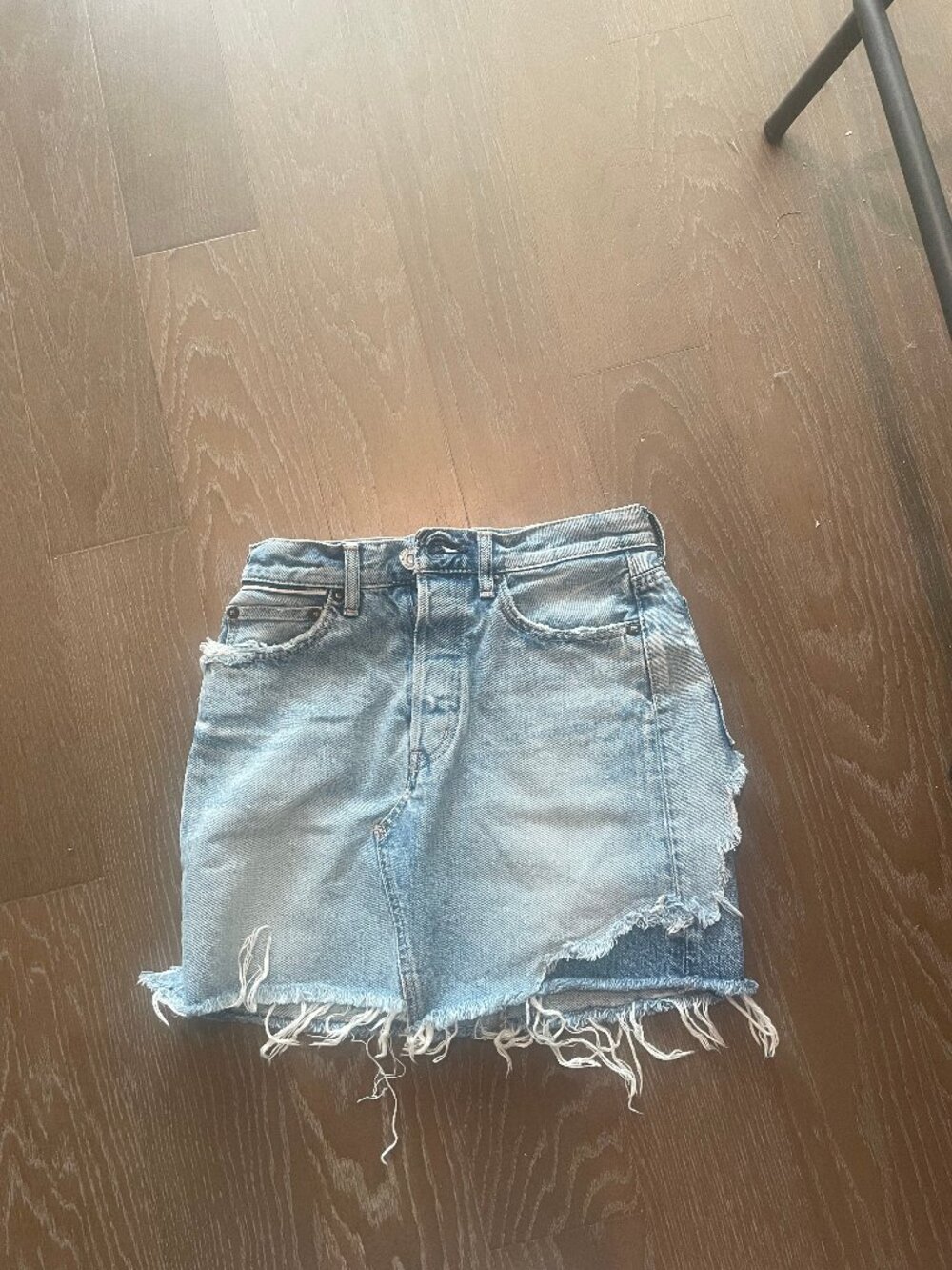 Moussy Vintage Two Tone Denim Mini Skirt, 26